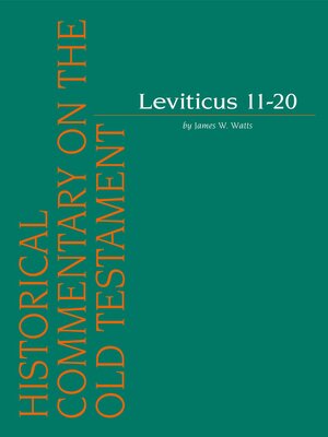 cover image of Leviticus 11-20